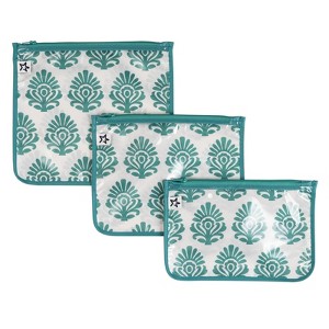 Tiny Twinkle 3-Pack Airline Compliant Travel Bags with Zipper Closure, Clear Front Pouch, Diaper Bag, Toiletry/Cosmetics Organizer - 1 of 4