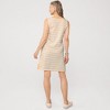 Lands' End Women's Cotton Jersey Notch Neck Dress with Soutache - 2 of 4