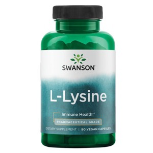 Swanson Dietary Supplements Pharmaceutical Grade L-Lysine 500 mg Veggie Capsule 90ct. - 1 of 2