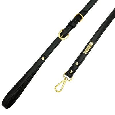Diphda Jet Black Cactus Leather Leash