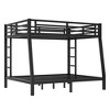 Grungis Twin XL over Queen Loft Bed with 2 Side Ladder and Guardrails,Noise Reduced Metal Bunk Bed,Loft and Bunk Bed for Bedroom - 4 of 4