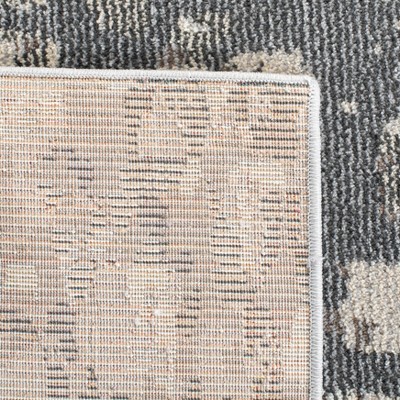 Gray and Beige Synthetic Non-slip 3' x 5' Area Rug