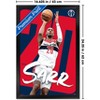 Trends International NBA Washington Wizards - Alexandre Sarr 25 Framed Wall Poster Prints - 3 of 4