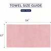Cotton 2 Pack Bath Towel Set - 27x54 Inch, Luxurious Hotel Spa Quality, Highly Absorbent, Soft Dusty Rose Towels - 3 of 4