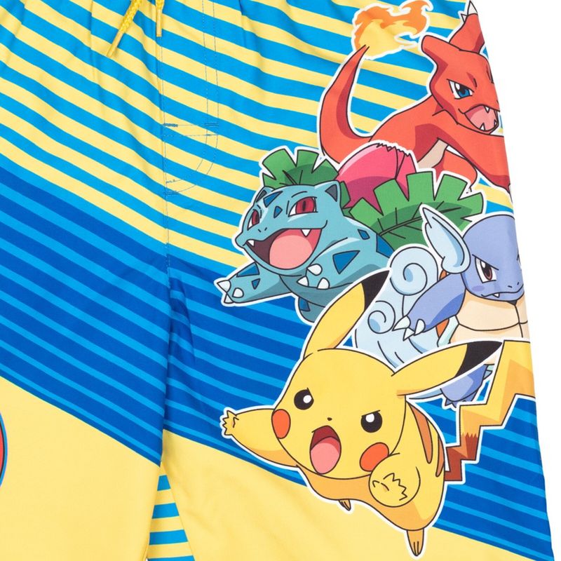 Pokemon Pikachu Swim Trunks Bathing Suit Little Kid to Big Kid, 3 of 5
