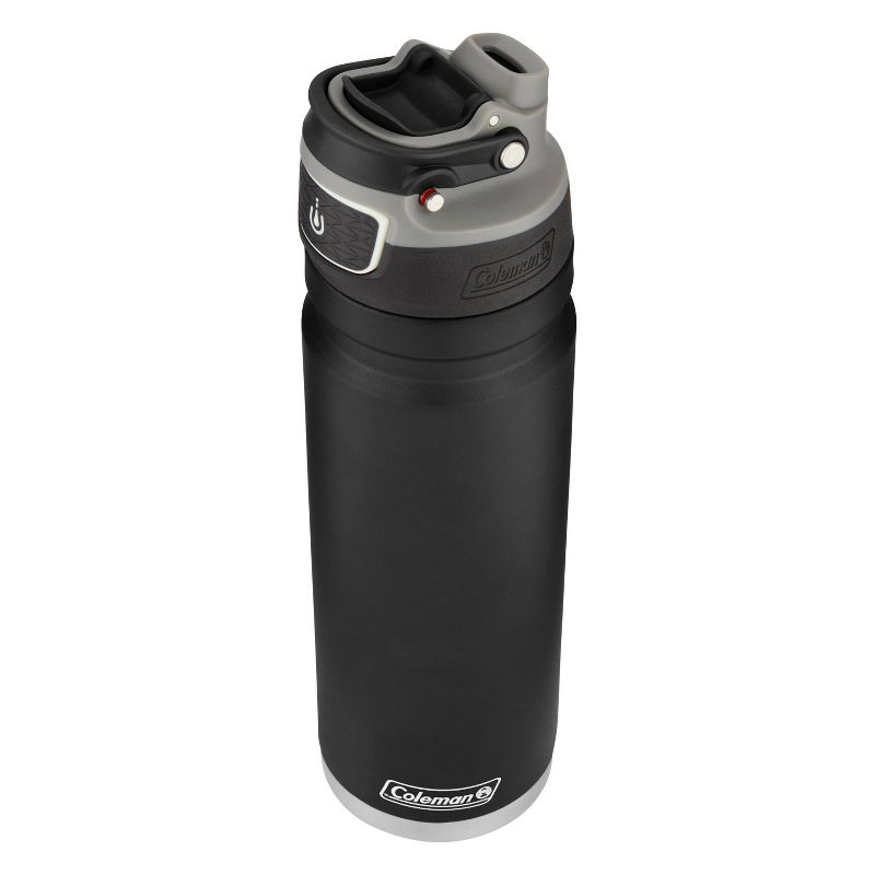 Coleman 24oz Stainless Steel Free Flow Vacuum Insulated Water Bottle with Leakproof Lid - Black, 4 of 8