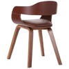 vidaXL Dining Chair Brown Bentwood and Faux Leather - 4 of 4
