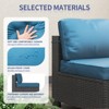 7-Piece Outdoor Patio Furniture Set, PE Rattan Wicker Sectional Modular Conversation Sofa Set with Thick Cushions & Glass Top Coffee Table - 4 of 4