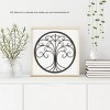 Wall Décor Iron Metal Tree of Life Modern Wall Sculpture Art Round for Living Room, Bedroom or Kitchen by Lavish Home (Brown) - 3 of 4
