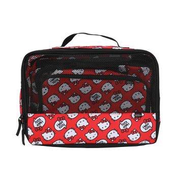 Hello Kitty All-Over Character Print 3-Piece Red Packing Cube Set