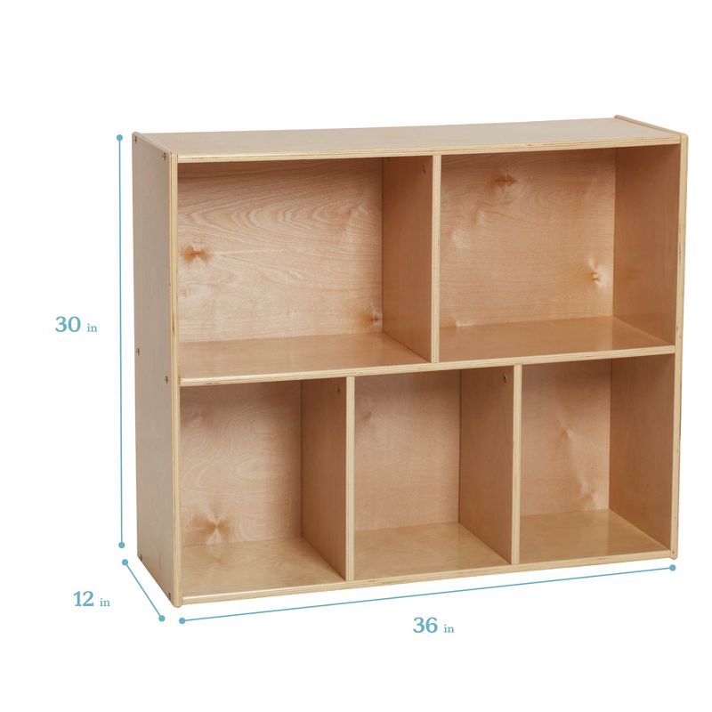 ECR4Kids Streamline 5-Compartment Storage Cabinet, 30in, Classroom Furniture, 3 of 13