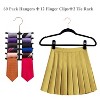 VECELO 25/30/50/60/100 pk Velvet Clothes Hangers Non Slip & Space-Saving Clothes Hangers with Finger Clips & Tie Rack 9 Color - 4 of 4