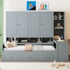 KIGFTSOD Wooden Daybed With Three Drawers, and All-in-One Cabinet, Desk and Shelves - 3 of 4