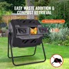 VEVOR Compost Bin, 43-Gal Dual Chamber Composting Tumbler, Large Tumbling Rotating Composter with 2 Sliding Doors and Steel Frame - 4 of 4