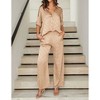 Women's Silky Viscose Lattice Palazzo Pant - Milio Milano - 4 of 4