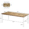Dining Table for 6, Farmhouse Wooden Kitchen Tables - 2 of 4