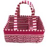 Bacati - Pin Stripes Fuschia Storage Caddy - 3 of 4