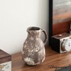 Uniquewise 8" Vintage Ceramic Pitcher Vase Rustic Farmhouse Flower Jug with Handle for Home and Office Decor Living Room Centerpiece - 4 of 4