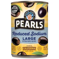 Pearls Reduced Sodium Large Ripe Pitted Olives - 6oz