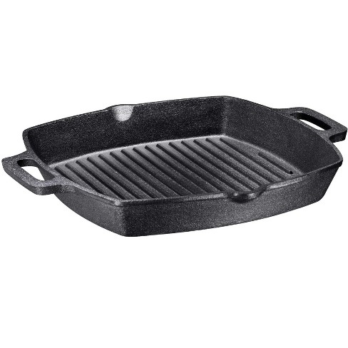 Pre-Seasoned Cast Iron Skillet - 15-Inch - with Glass Lid And