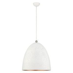 Livex Lighting Arlington 3 - Light Pendant in  White/Brushed Nickel - 1 of 4
