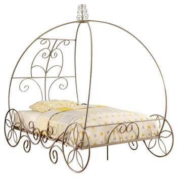 Twin Heaton Princess Carriage Canopy Kids' Bed - miBasics