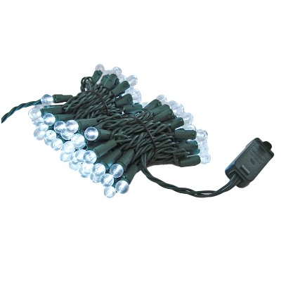 70 Lights Electric Globe String Lights LED White: Lumabase, G12 Round Cool White, Indoor/Outdoor, Christmas, UL Listed