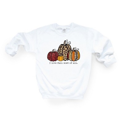 Simply Sage Market Women's Graphic Sweatshirt I Love Fall Most Of All Pumpkins