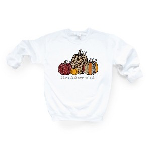 Simply Sage Market Women's Graphic Sweatshirt I Love Fall Most Of All Pumpkins - 1 of 2