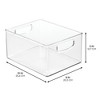 iDesign Plastic Stackable Pantry Bin with Handles - Set of 4 - Clear, USA Made - 4 of 4
