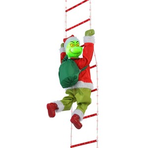 10 ft. Outdoor Animated Rope Ladder Climbing Grinch - 1 of 4