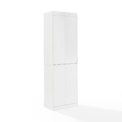 Stanton White Glass Door Pantry with Adjustable Shelves