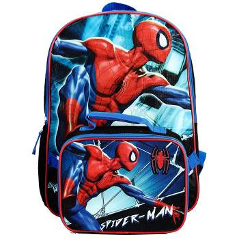 Marvel Spiderman superhero Kids Backpack and Lunch box Set for boys