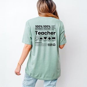 Simply Sage Market S.W.Smiley Teacher Recipe Front & Back Design Short Sleeve Tee - 1 of 4