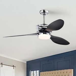 52'' 6 Speeds Adjustable ABS Blades Ceiling Fan with Lights and Remote - 1 of 4