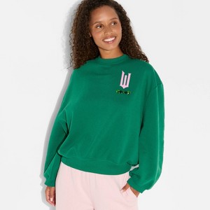 Women's Wicked Love Limits Graphic Sweatshirt - Emerald Green - 1 of 3