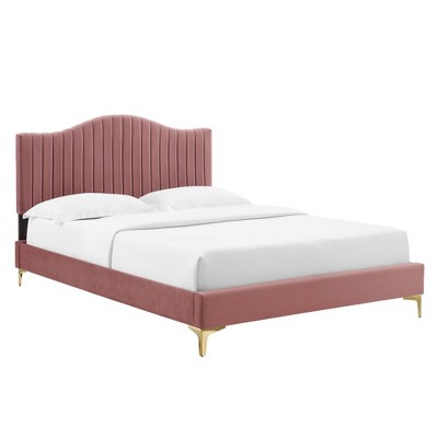 Modway Juniper Channel Tufted Performance Velvet Twin Platform Bed