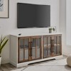 GDFstudio Grant Modern 58" Wood Glass-Door Rectangle TV Stand - 4 of 4