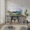 coucheta Farmhouse TV Stand for TVs, Rustic Entertainment Center with Sliding Barn Doors, Storage Cabinets & Adjustable Shelf, Media Console - 3 of 4