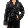 PAVILIA Soft Plush Women Fleece Robe, Cozy Warm Housecoat Bathrobe, Fuzzy Female Long Spa Robes - 3 of 4