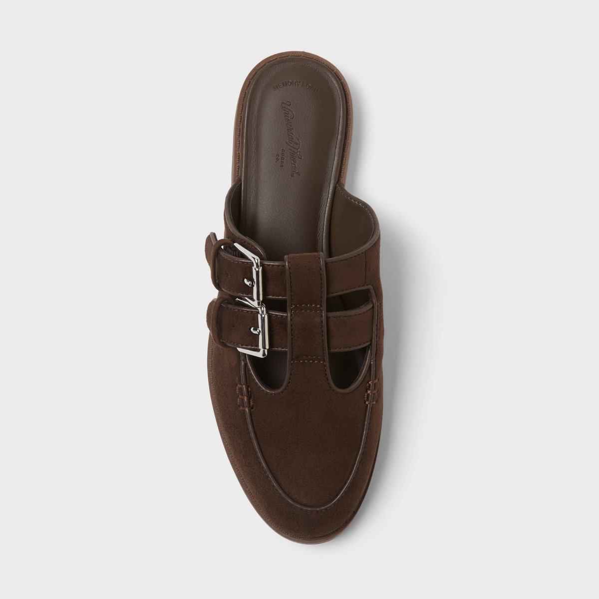 Женские сабо Universal Thread Women’s Winona T-Strapped Mule Shoes with Memory Foam Insole - Universal Thread™ Chocolate 11 — фото 3