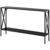 Costway Console Table 2 Tier Sofa Side Accent Table w/ Shelf Entryway Hallway Brown - 4 of 4