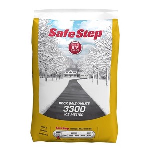 Safe Step Ice Melt, 3300 Sodium Chloride Crystal Halite/Rock Salt - 50 lb - 1 of 4