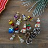 Northlight 12ct Gold 2-Finish Iconic Winter Christmas Glass Figurine Ornaments 2.25" - 2 of 3
