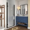 ONWITH 34 in. to 36 in. W x 72 in. H Pivot Hinged Swing Frameless Shower Door in Black - 3 of 4