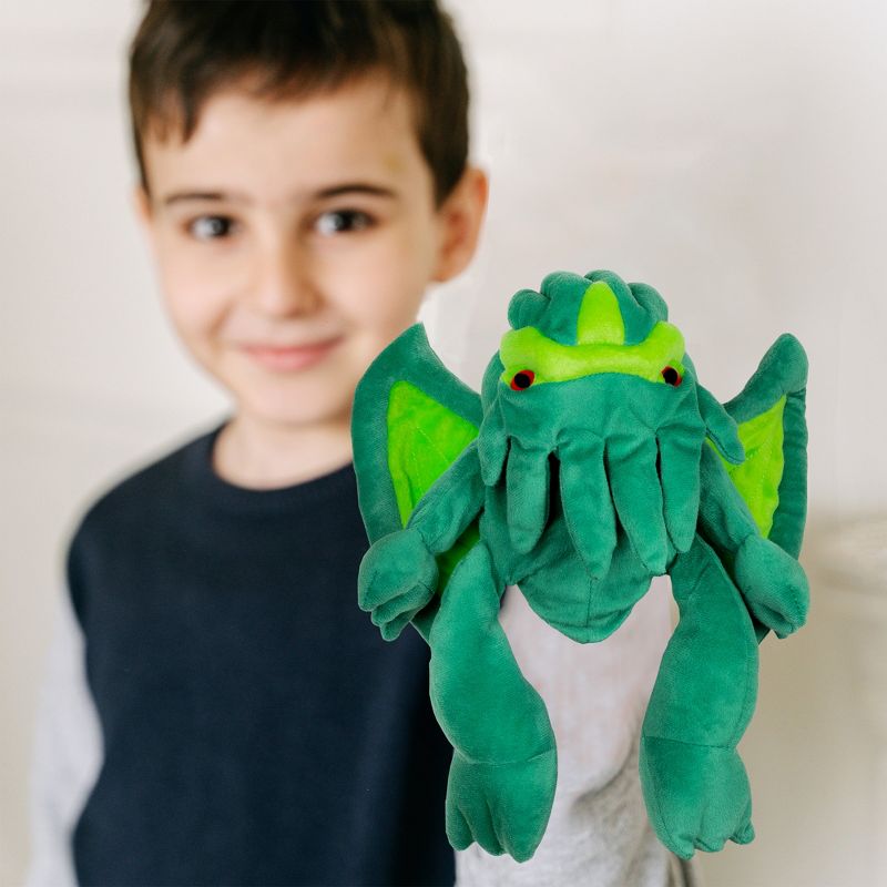 Toy Vault Cthulhu Plush Hand Puppet; Stuffed H.P. Lovecraft Cthulhu Figure w/ Tentacles, 4 of 9