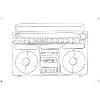 Trends International LINE AND BRUSH - Continuous Line Boombox Unframed Wall Poster Prints - 4 of 4