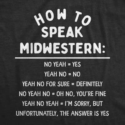Мужские футболки Crazy Dog T-Shirts, Inc. Mens Funny T Shirts How to Speak Midwestern Sarcastic Country Graphic Novelty Tee for Men - Crazy Dog Men's T Shirt With Sarcastic Sayings Black M — фото 2