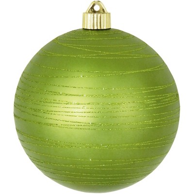 Christmas by Krebs 2ct Krypton Green and Lime Tangles Shatterproof Matte Christmas Ball Ornaments 6" (150mm)