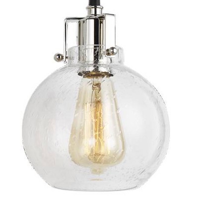 Clara 3-Light Polished Nickel and Black Vanity Light
